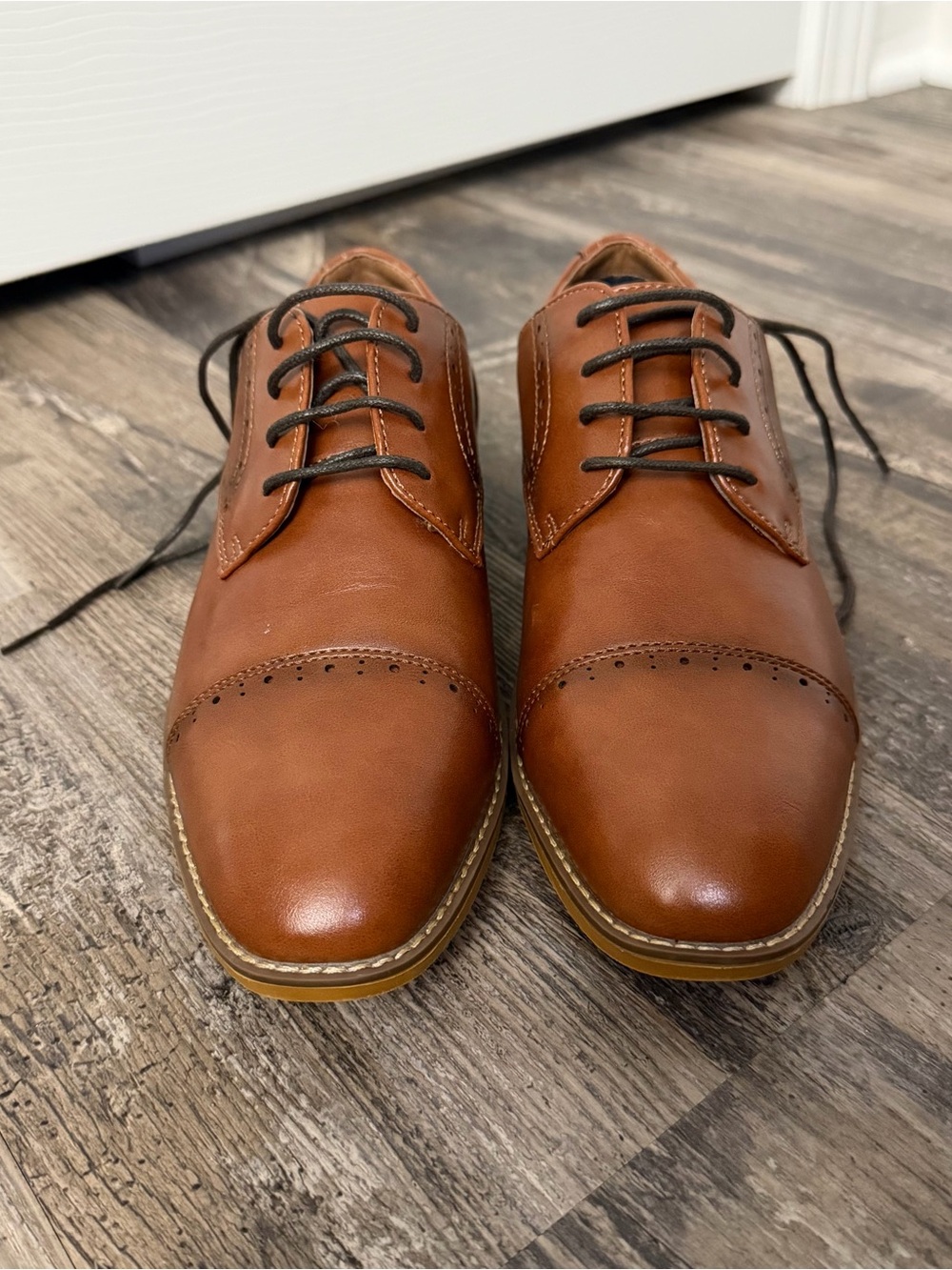 Ashford Hayes Men’s Cognac Brown Dress Shoes Size 6